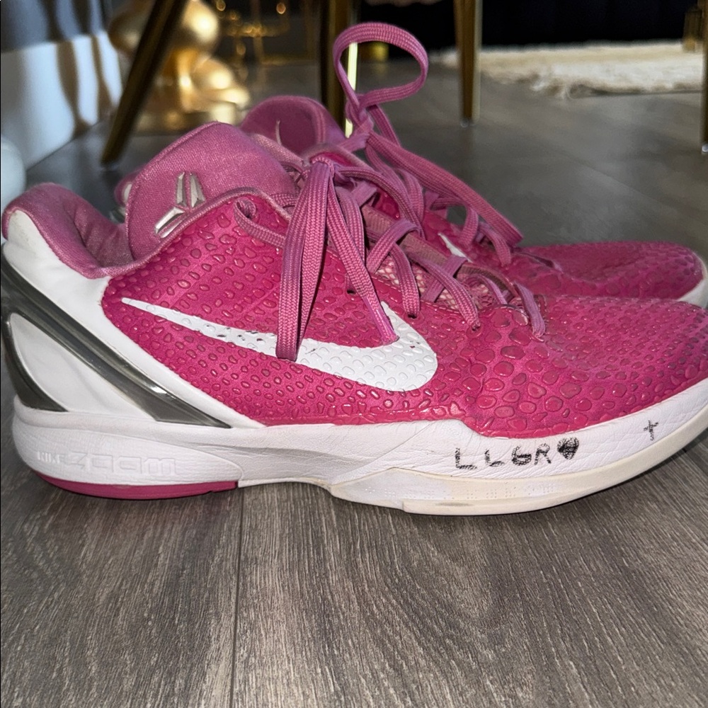 Nike Kobe 6 think  Pink and White Sneakers